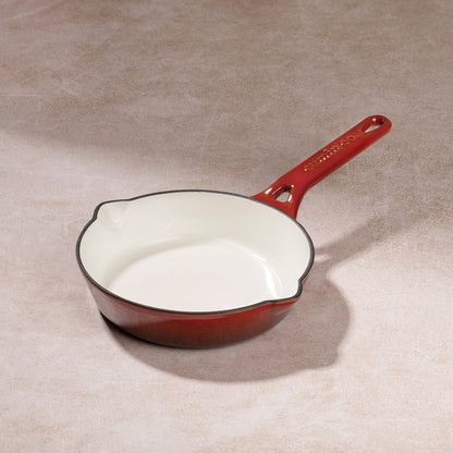 No. 8 Enamel Coated Cast Iron Pan