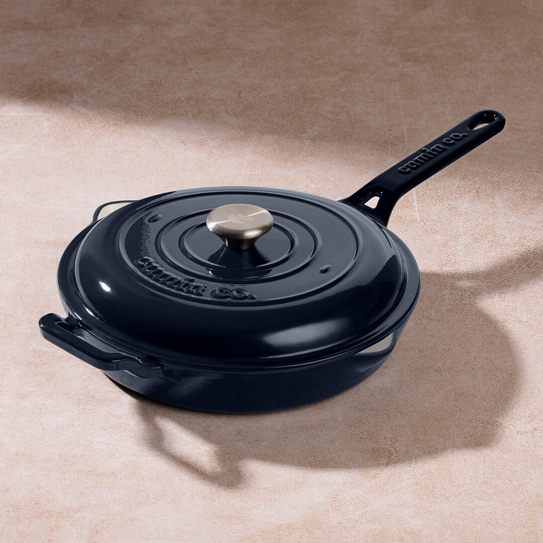 No. 10 Enamel Coated Cast Iron Pan