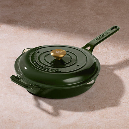 No. 10 Enamel Coated Cast Iron Pan