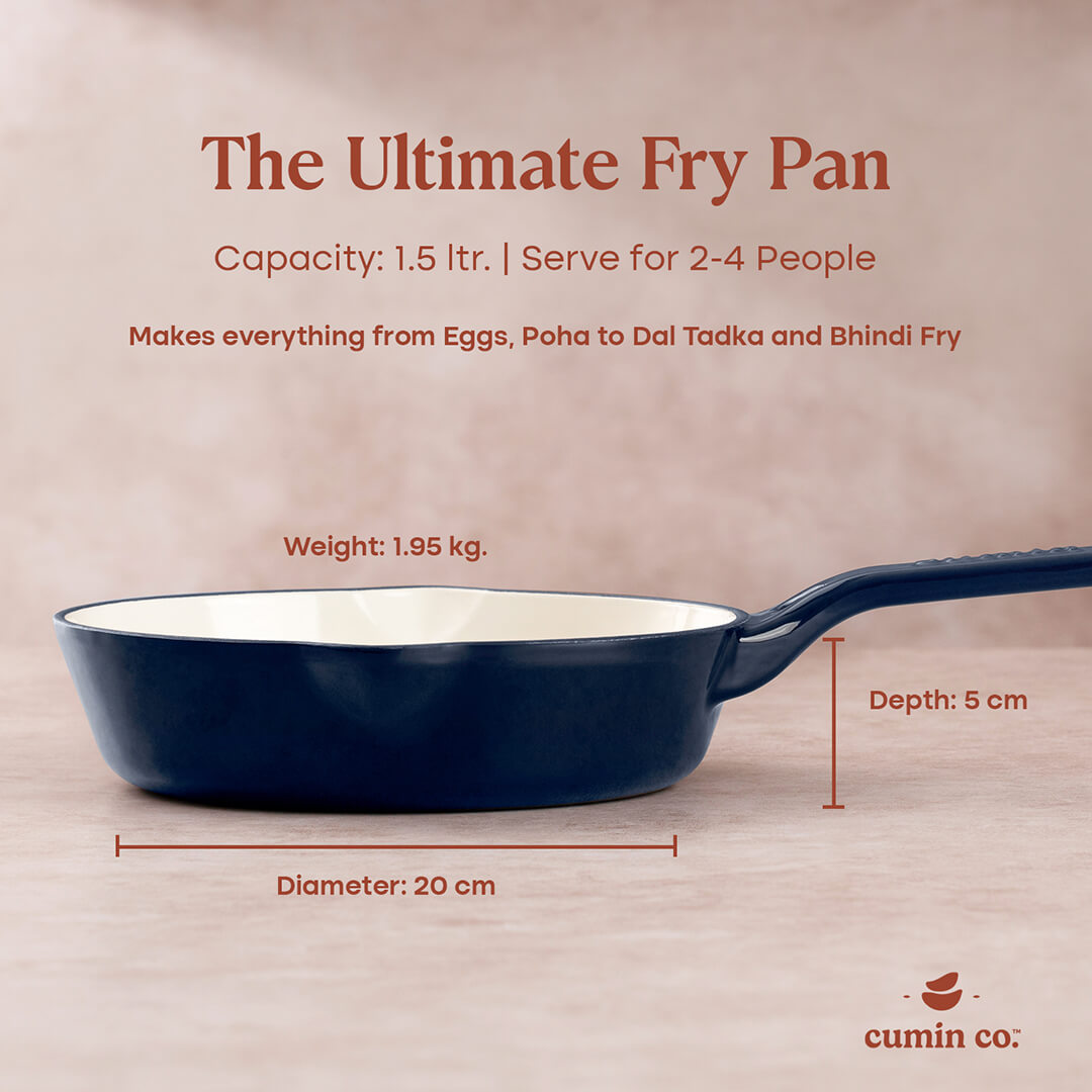 No. 8 Enamel Coated Cast Iron Pan