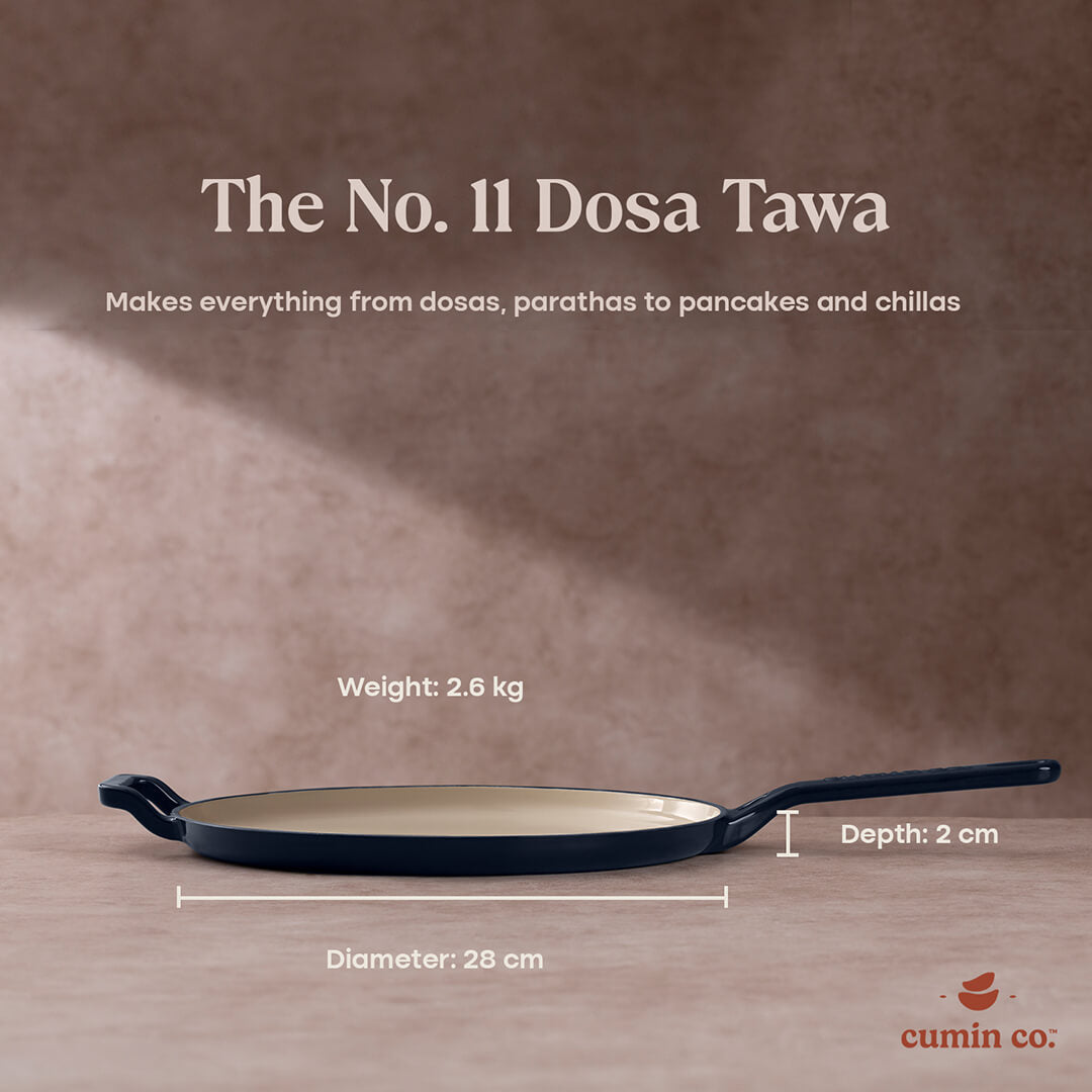 No. 11 Enamel Coated Cast Iron Dosa Tawa