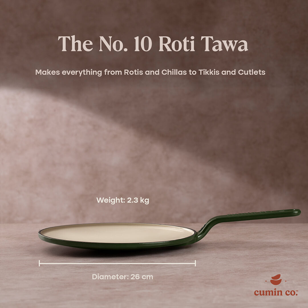 No. 10 Enamel Coated Cast Iron Roti Tawa