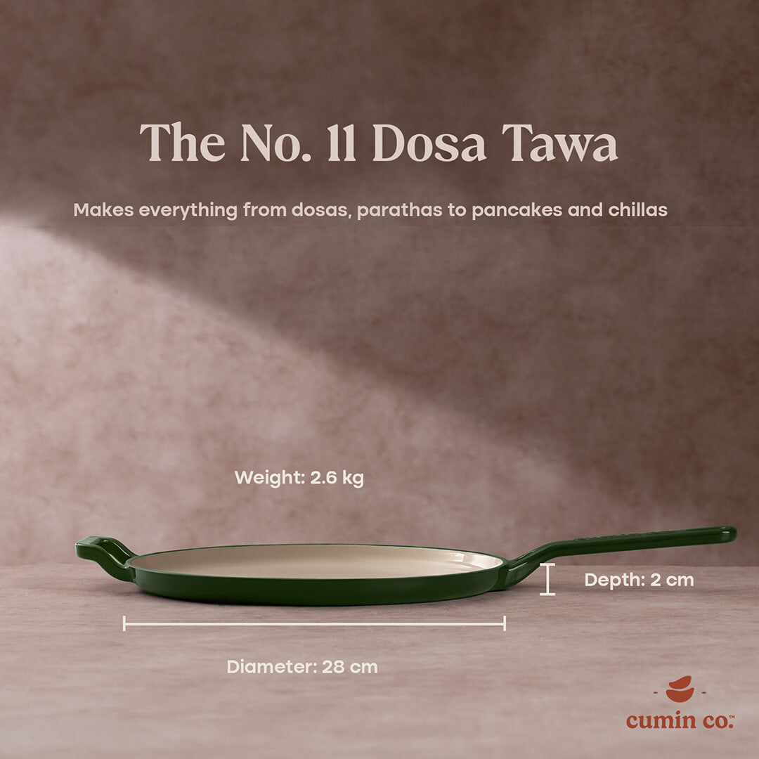 No. 11 Enamel Coated Cast Iron Dosa Tawa