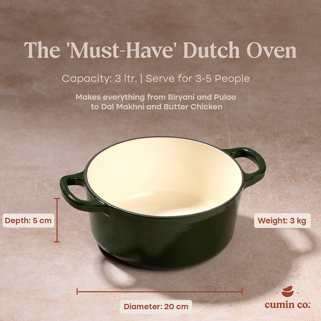 No. 8 Enamel Coated Dutch Oven