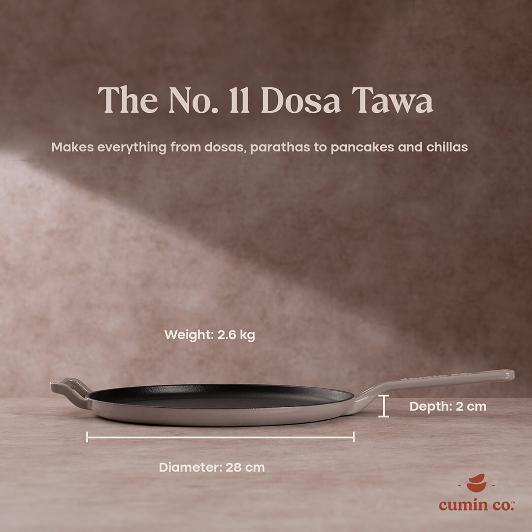 No. 11 Enamel Coated Cast Iron Dosa Tawa