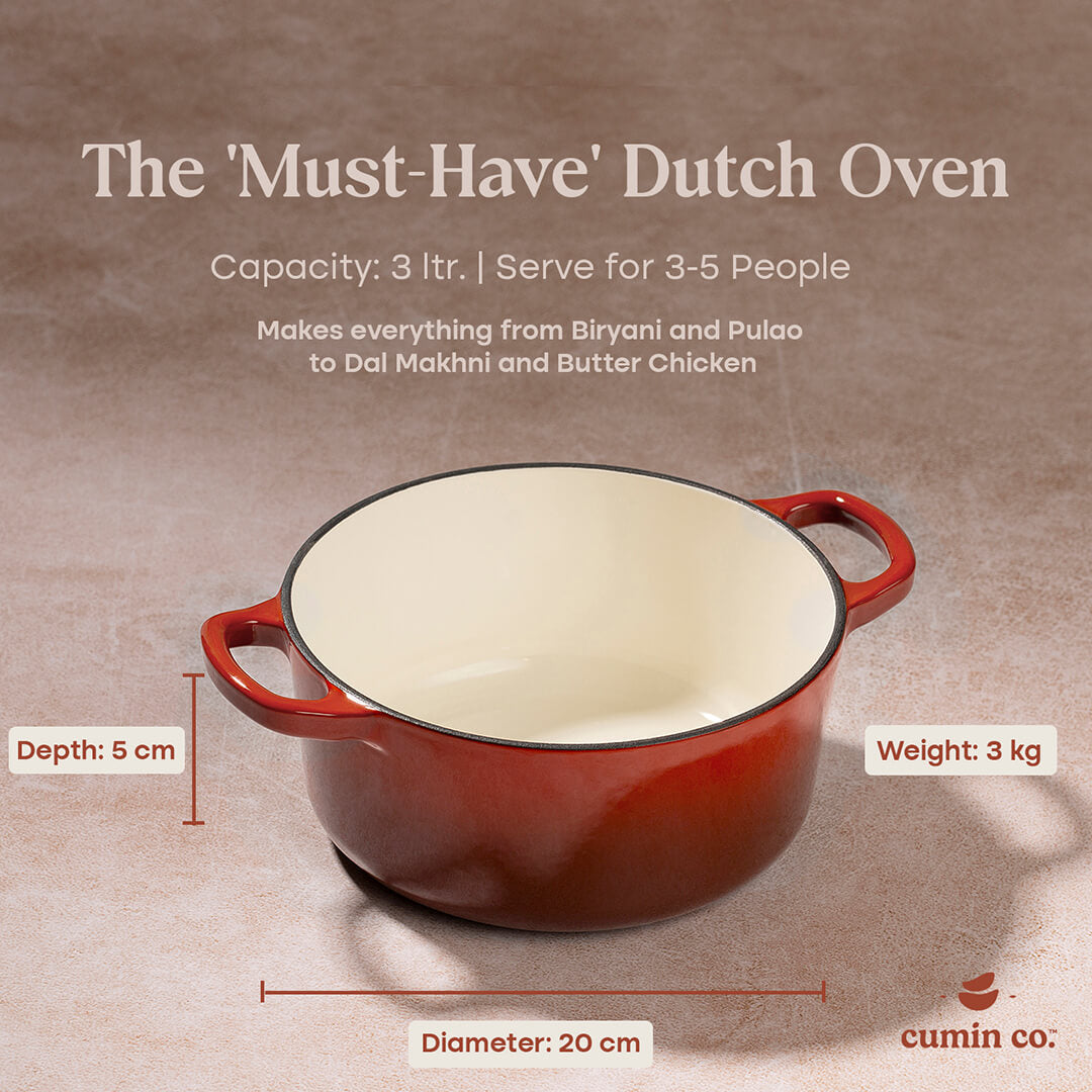 No. 8 Enamel Coated Dutch Oven