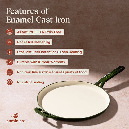 No. 11 Enamel Coated Cast Iron Dosa Tawa