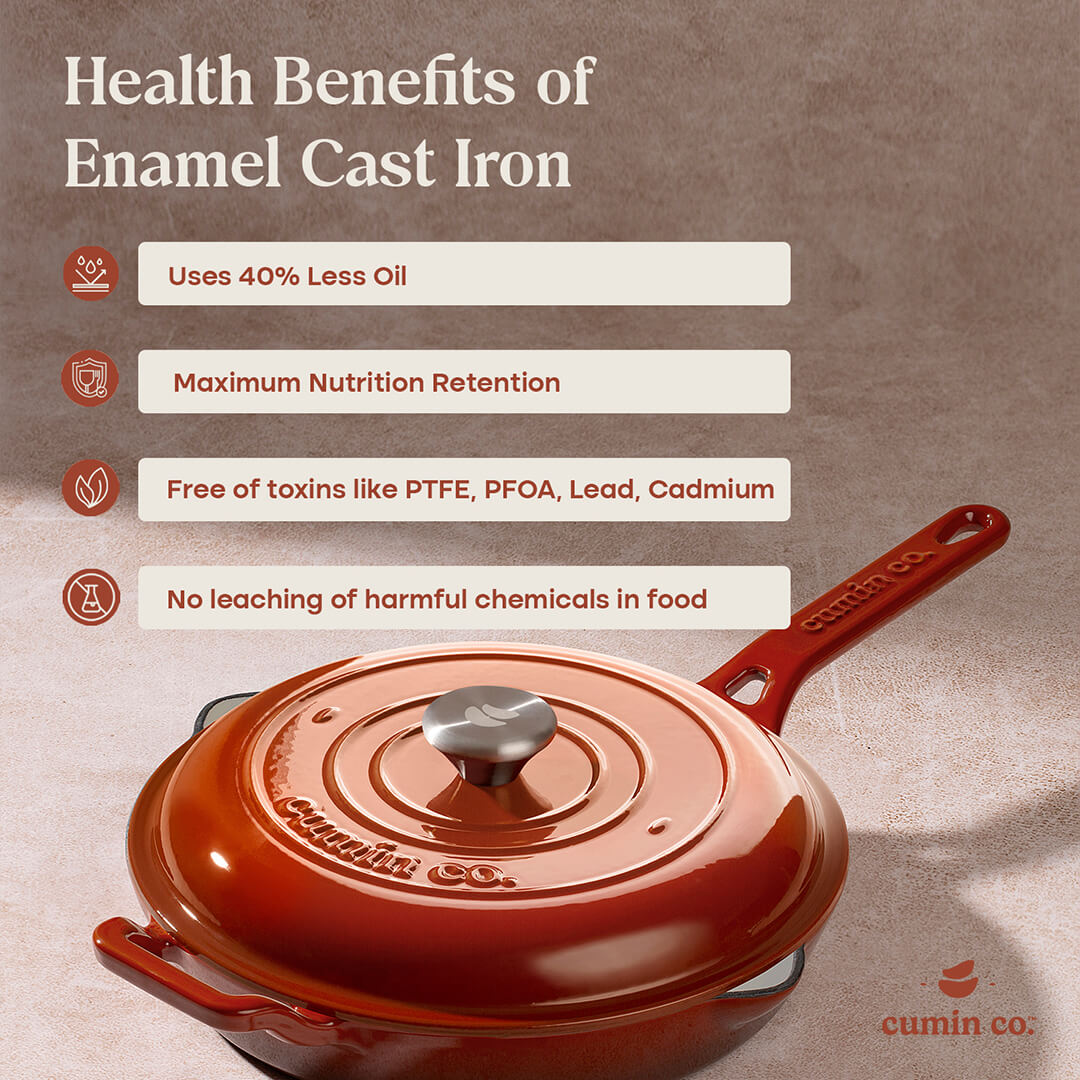 No. 10 Enamel Coated Cast Iron Pan