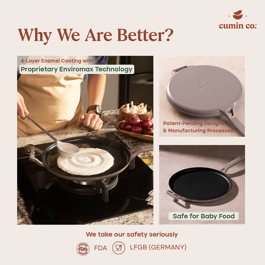 No. 11 Enamel Coated Cast Iron Dosa Tawa