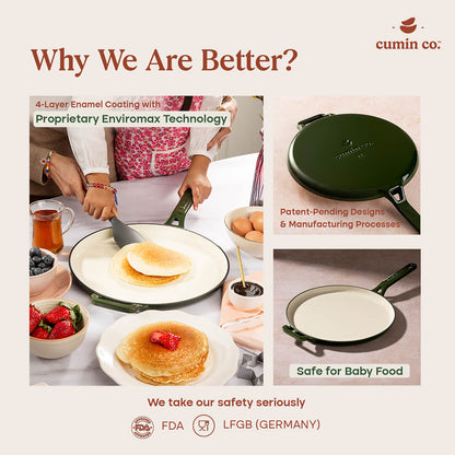 No. 11 Enamel Coated Cast Iron Dosa Tawa